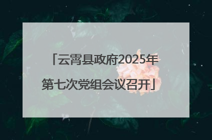 云霄县政府2025年第七次党组会议召开